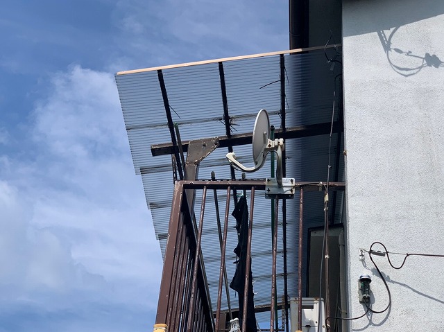 ベランダ波板の様子